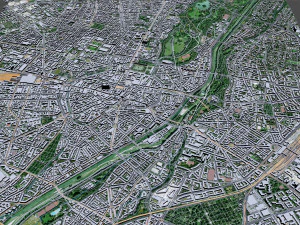 Munich downtown city Germany 8km 3D Model