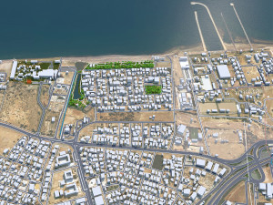 Muscat downtown city Oman 6km 3D Model