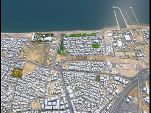 Muscat downtown city Oman 6km Modello 3D