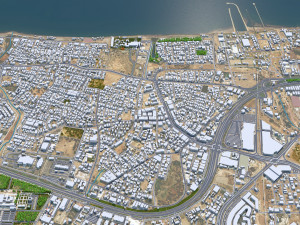 Muscat downtown city Oman 6km Modello 3D