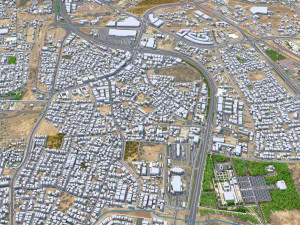 Muscat downtown city Oman 6km 3D Model