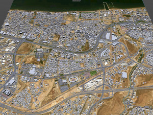 Muscat downtown city Oman 6km Modello 3D
