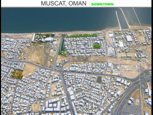 Muscat downtown city Oman 6km Modelo 3D