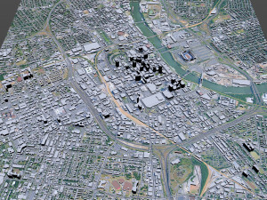 Nashville downtown city Tennessee USA 6km 3D Model