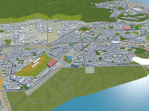 Navi mumbai downtown city india 10km 3D Модель