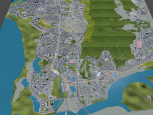 Navi mumbai downtown city india 10km 3D Модель