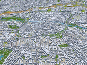 Nuremberg downtown city Germany 8km Modèle 3D