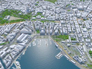 Oslo downtown city Norway 8km 3D Model