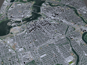 Ottawa downtown city Canada 8km 3D 모델