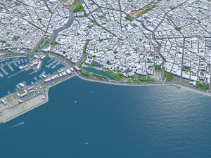 Palma downtown city Spain 6km 3D 모델