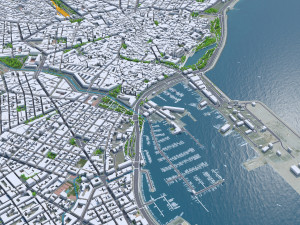 Palma downtown city Spain 6km 3D 모델