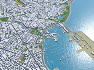 Palma downtown city Spain 6km 3D 모델