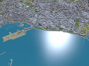 Palma downtown city Spain 6km 3D 모델
