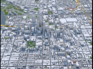 Philadelphia downtown city Pennsylvania USA 8km 3D Модель