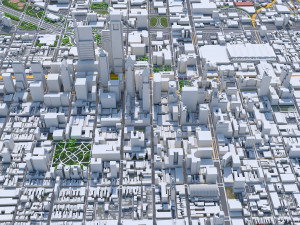 Philadelphia downtown city Pennsylvania USA 8km 3D Модель