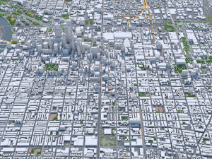 Philadelphia downtown city Pennsylvania USA 8km 3D Модель