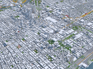 Philadelphia downtown city Pennsylvania USA 8km 3D Модель
