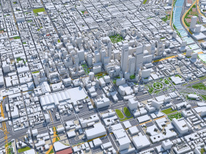 Philadelphia downtown city Pennsylvania USA 8km 3D Модель