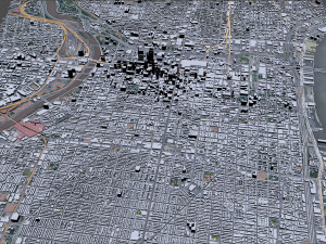 Philadelphia downtown city Pennsylvania USA 8km 3D Модель