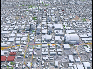 Phoenix downtown city Arizona USA 8km Modello 3D