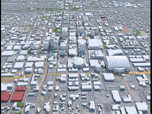Phoenix downtown city Arizona USA 8km 3D Model
