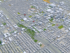 Phoenix downtown city Arizona USA 8km Modello 3D