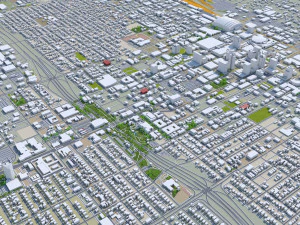 Phoenix downtown city Arizona USA 8km 3D Model