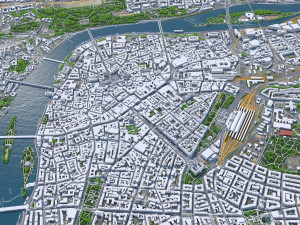Prague downtown city Praha Czechia 8 km 3D Model