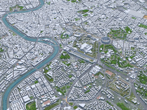 Rome downtown city Italy 8km Modelo 3D