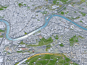 Rome downtown city Italy 8km Modelo 3D