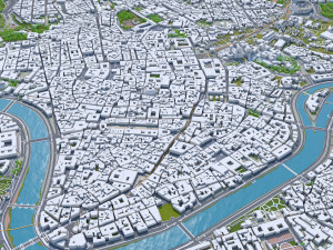 Rome downtown city Italy 8km Modelo 3D