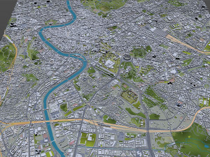 Rome downtown city Italy 8km Modelo 3D