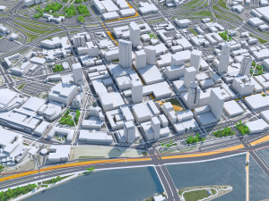 Saint Paul downtown city Minnesota 6km 3D 모델
