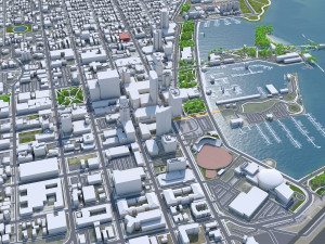 Saint Petersburg downtown city Florida USA 6km Modello 3D