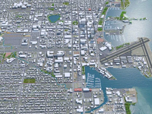 Saint Petersburg downtown city Florida USA 6km 3D Model