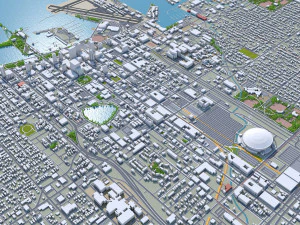 Saint Petersburg downtown city Florida USA 6km 3D Model