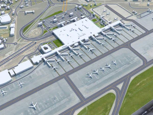 Sabiha Gokcen Airport Istanbul 12km 3D Model