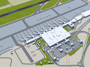 Sabiha Gokcen Airport Istanbul 12km 3D Model