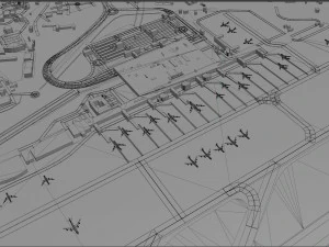 Sabiha Gokcen Airport Istanbul 12km 3D Model