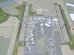 Sacramento International Airport 10km 3D Model