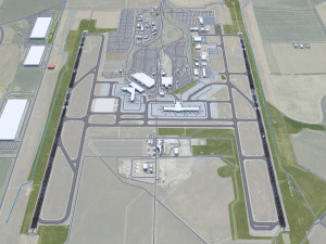 Sacramento International Airport 10km 3D Model