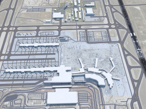 Salt Lake City Airport 10km 3D Модель
