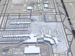 Bandara Salt Lake City 10km Model 3D