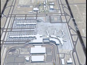 Salt Lake City Airport 10km 3D Model