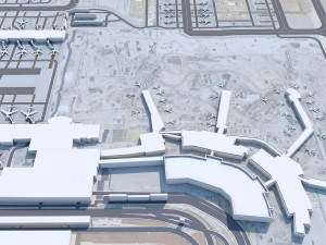 Salt Lake City Airport 10km 3D Model