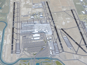 Salt Lake City Airport 10km 3D Model