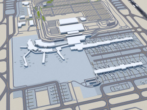 Salt Lake City Airport 10km 3D Model