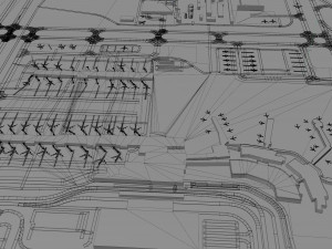 Salt Lake City Airport 10km 3D Model