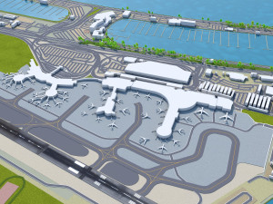 San Diego Airport 10km 3D 模型