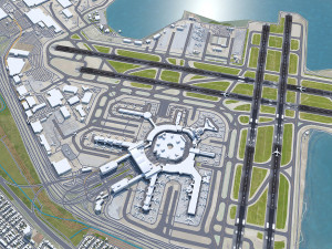 San Francisco International Airport 10km 3D Model